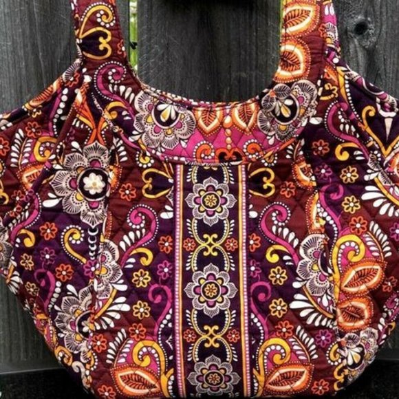 VERA BRADLEY SIDE BY SIDE HAND TOTE BAG Safari Sunset  RETIRED PATTERN! - Picture 1 of 2